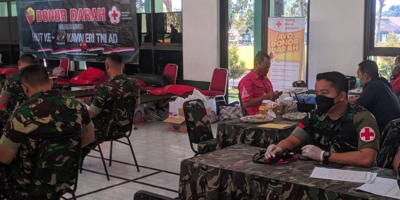 Pelaksanaan Donor Darah di Batalyon Kavaleri 2/Turangga Ceta Ambarawa