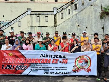 Bakti Sosial dalam Rangka Menyambut Hari Bhayangkara ke-76 di Pasar Projo Ambarawa