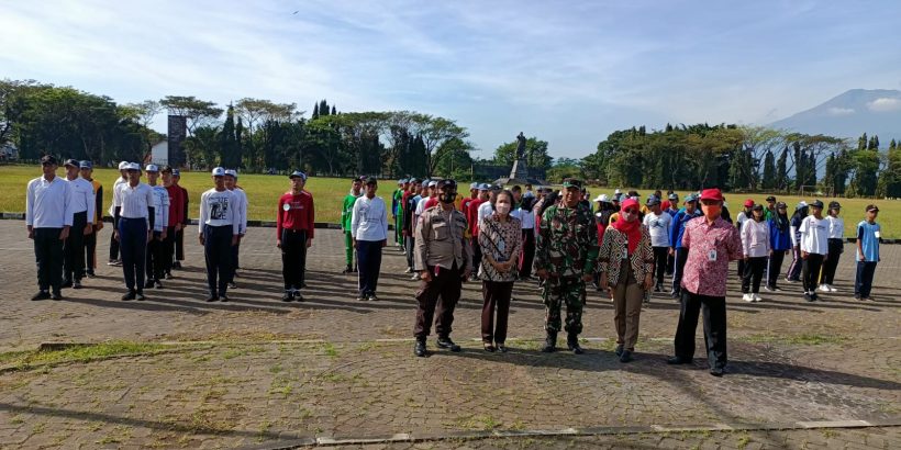 Monitoring Seleksi Anggota Paskibraka Tingkat Kecamatan Ambarawa di Lapangan Turangga Ceta YonKav 2/Tank